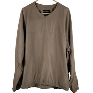 Footjoy Long Sleeve Men's Beige V-Neck Pullover Lightweight Jacket XL
